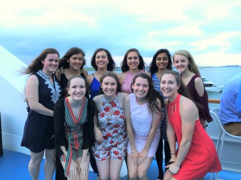 Photo: Students from the Hopkinton High School Class of 2017 at the senior boat cruise.