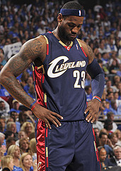 Lebron James upset after Losing a game in Orlando earlier this year.  Photo taken by unknown source