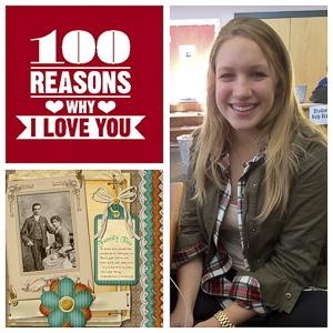 For Christmas this year Junior Julia Krapf gave her parents a 100 reasons why I love you scrapbook. Photo by Shae Feather.