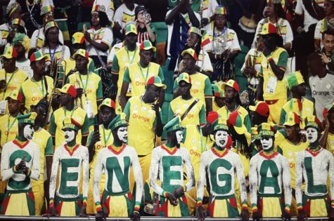 Senegal fans dress festively to support their team in the 2022 FIFA World Cup.
