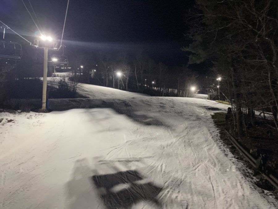 No skiers visible on the most popular Wachusett course.