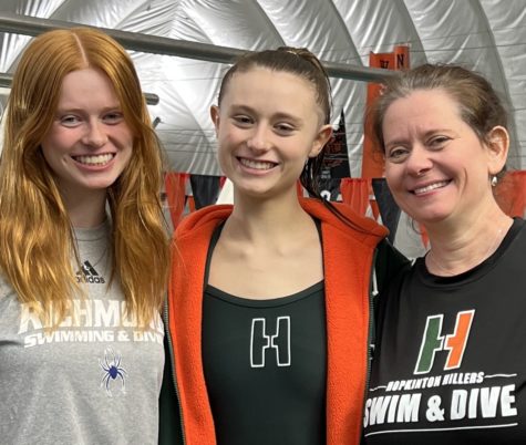 Photo: The Weatherhead family. Eves sister, Tess (left) was also a member of Hopkintons Swim and Dive Team.