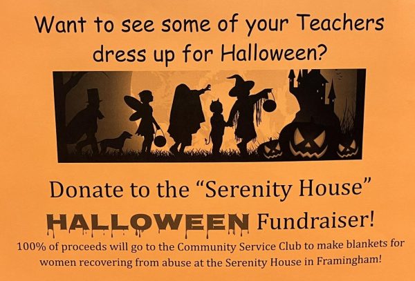Flyer found in science classrooms, promoting donations to the Serenity House.